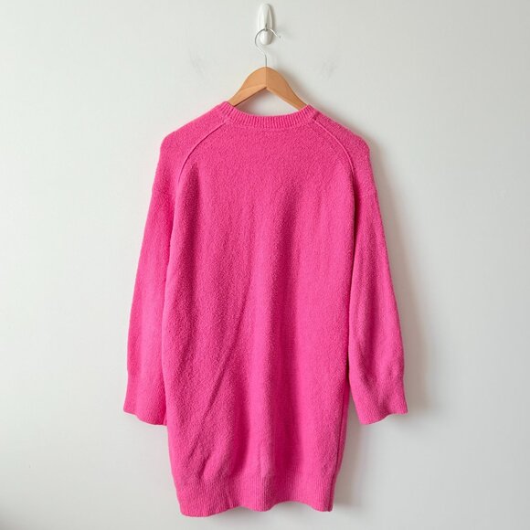 Daily Practice by Anthropologie Long-Sleeve Mini Jumper Sweater Dress Pink Sz XS - Picture 7 of 9